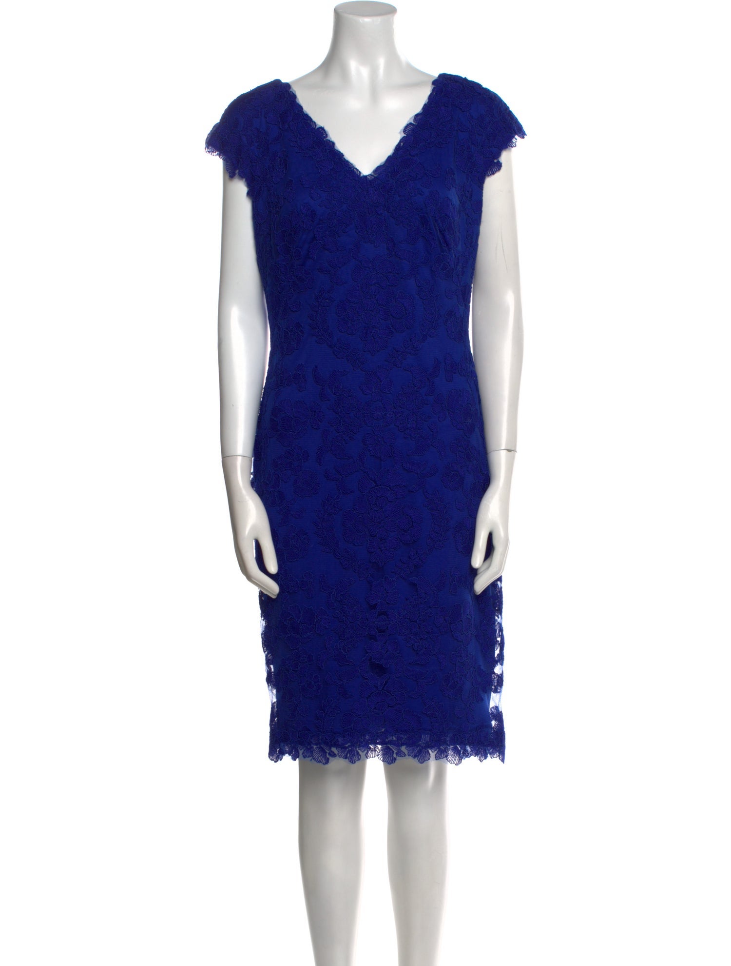 Tadashi Shoji V-Neck Knee-Length Dress