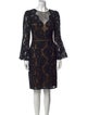 Tadashi Shoji Lace Pattern Knee-Length Dress