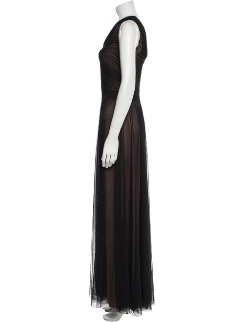 Tadashi Shoji V-Neck Long Dress