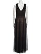 Tadashi Shoji V-Neck Long Dress