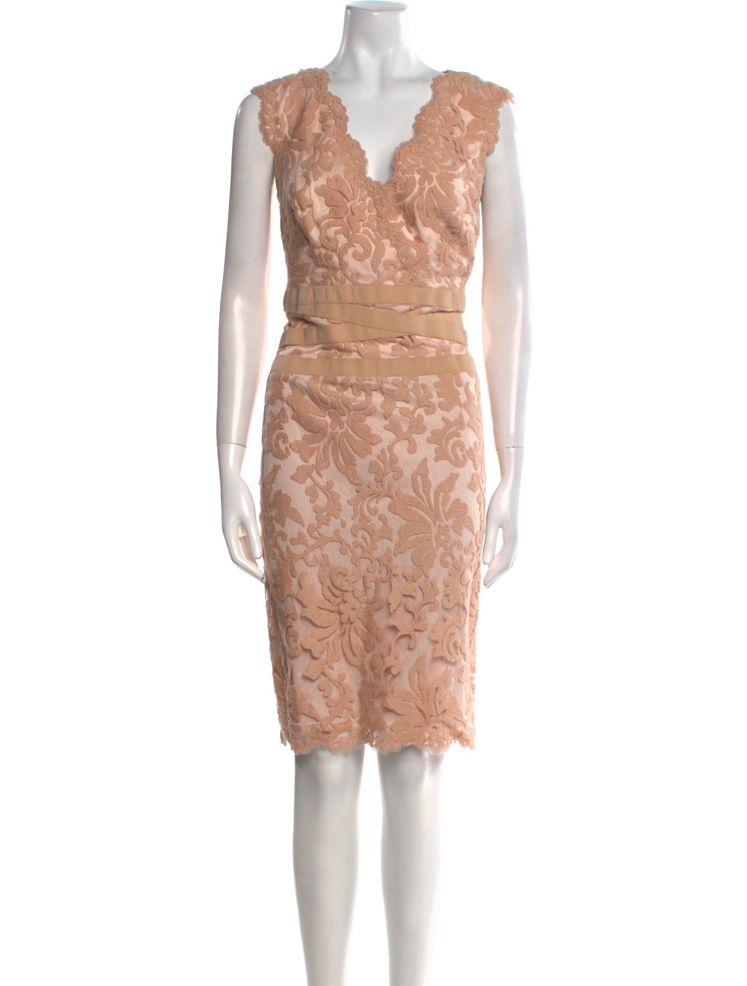 Tadashi Shoji Lace Pattern Knee-Length Dress