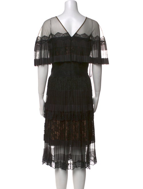 Tadashi Shoji Scoop Neck Midi Length Dress