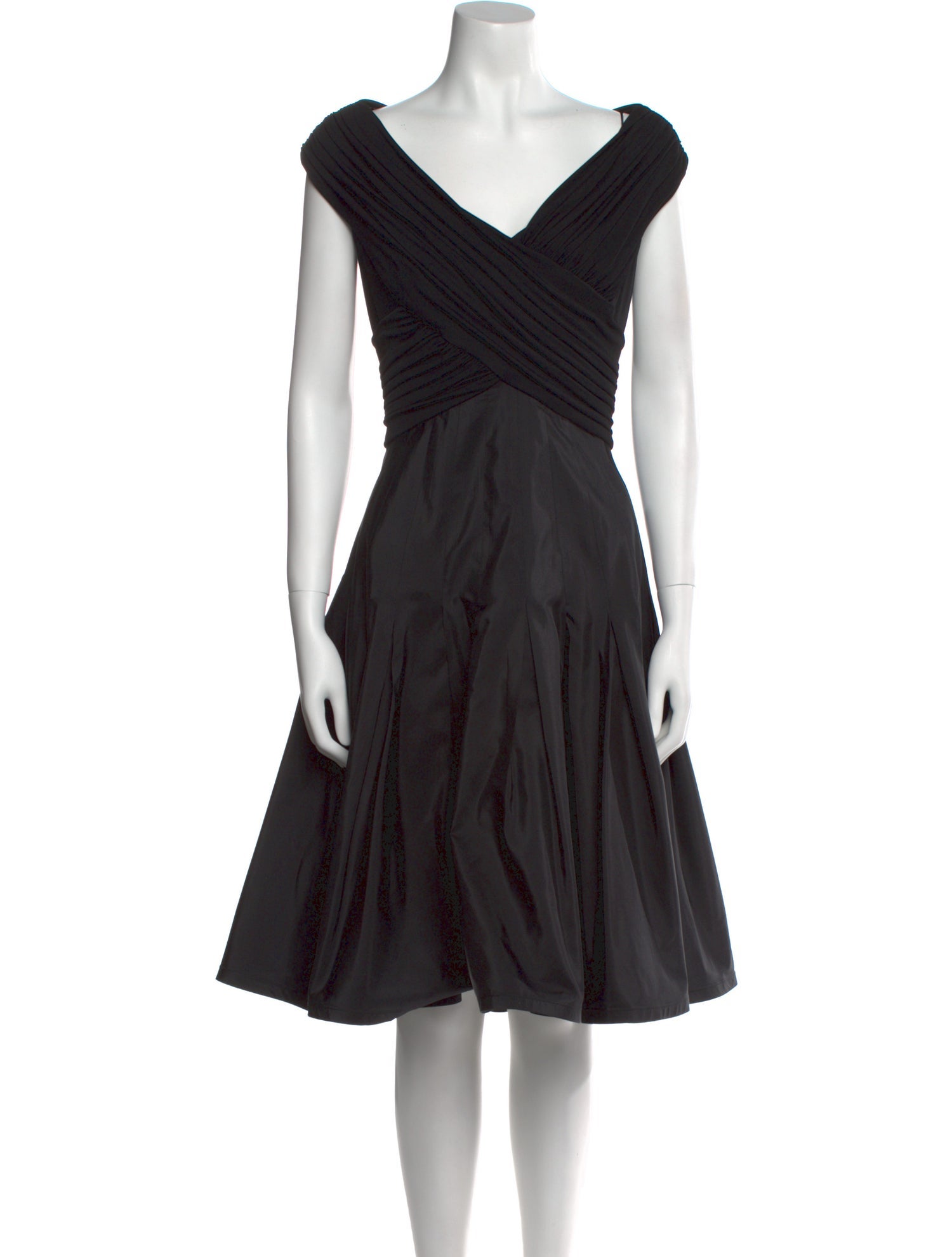 Tadashi Shoji V-Neck Knee-Length Dress