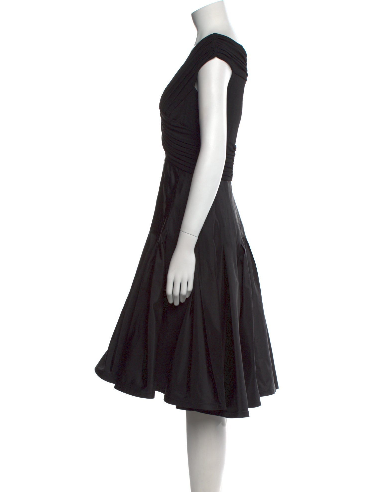 Tadashi Shoji V-Neck Knee-Length Dress