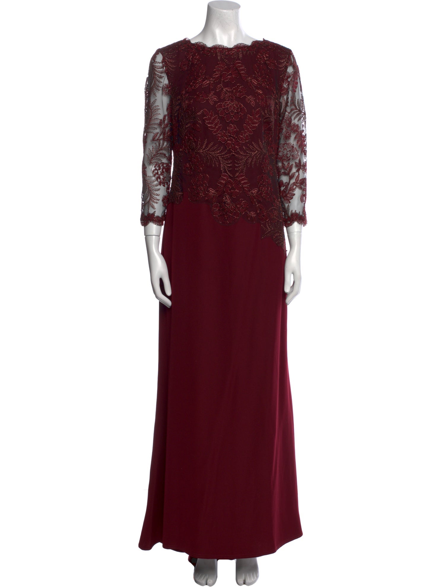 Tadashi Shoji Lace Pattern Long Dress