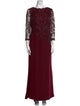Tadashi Shoji Lace Pattern Long Dress