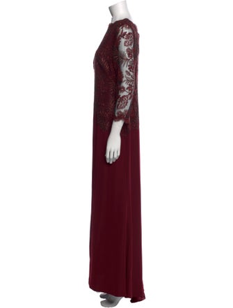 Tadashi Shoji Lace Pattern Long Dress