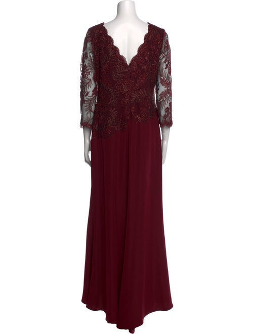 Tadashi Shoji Lace Pattern Long Dress