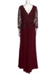 Tadashi Shoji Lace Pattern Long Dress