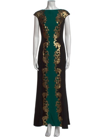 Tadashi Shoji Lace Pattern Long Dress