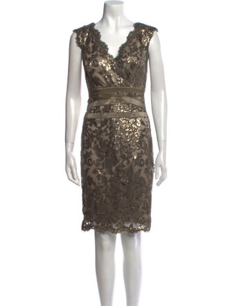 Tadashi Shoji Patterned Knee-Length Dress