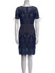 Tadashi Shoji Lace Pattern Mini Dress