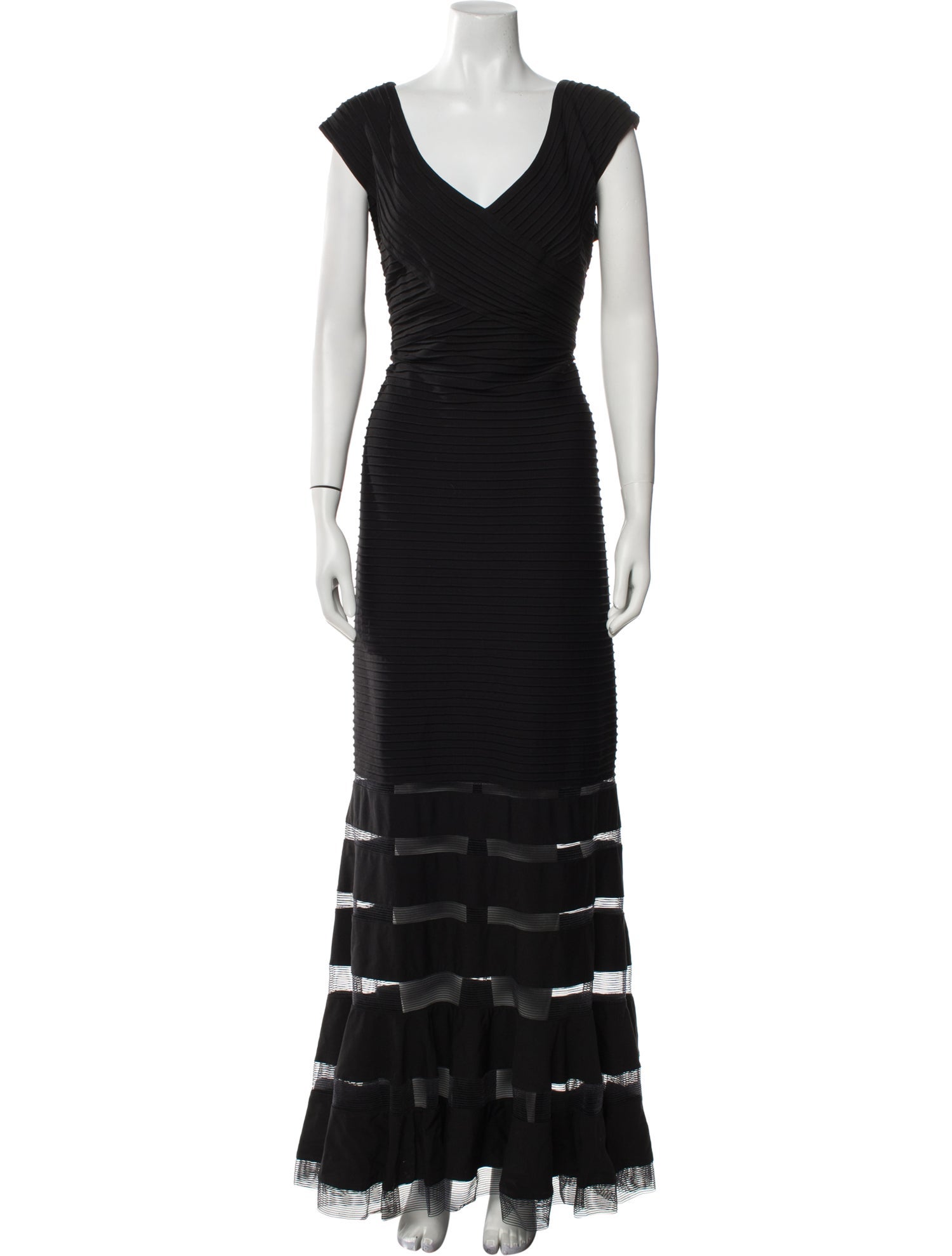 Tadashi Shoji V-Neck Long Dress