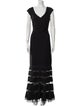 Tadashi Shoji V-Neck Long Dress