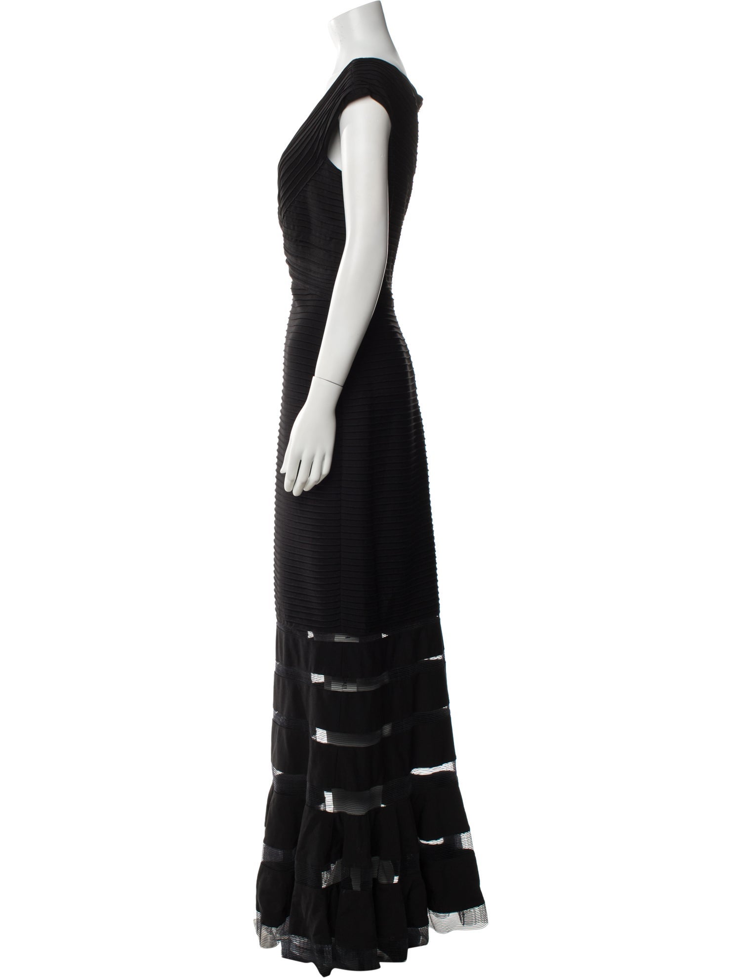 Tadashi Shoji V-Neck Long Dress