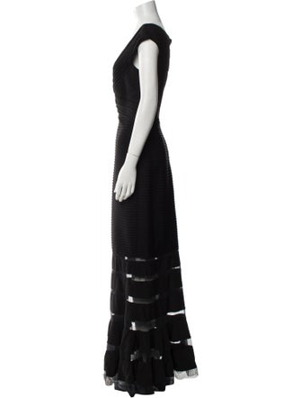 Tadashi Shoji V-Neck Long Dress