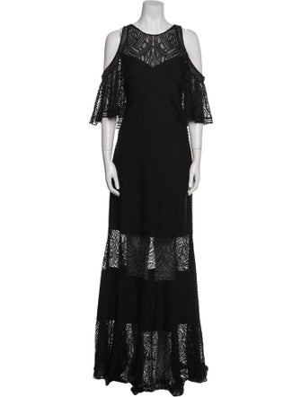 Tadashi Shoji Scoop Neck Long Dress