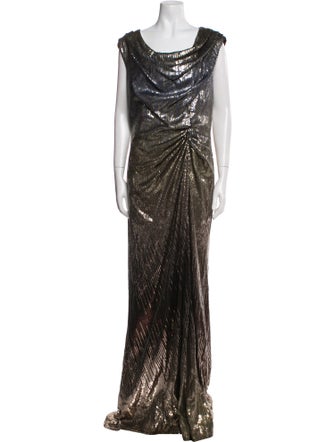 Tadashi Shoji Cowl Neck Long Dress