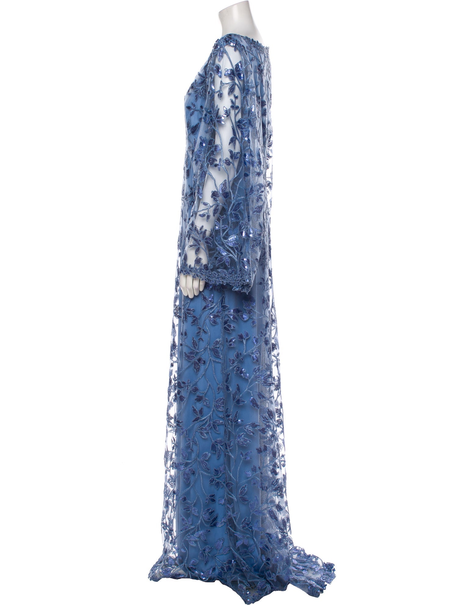 Tadashi Shoji Lace Pattern Long Dress