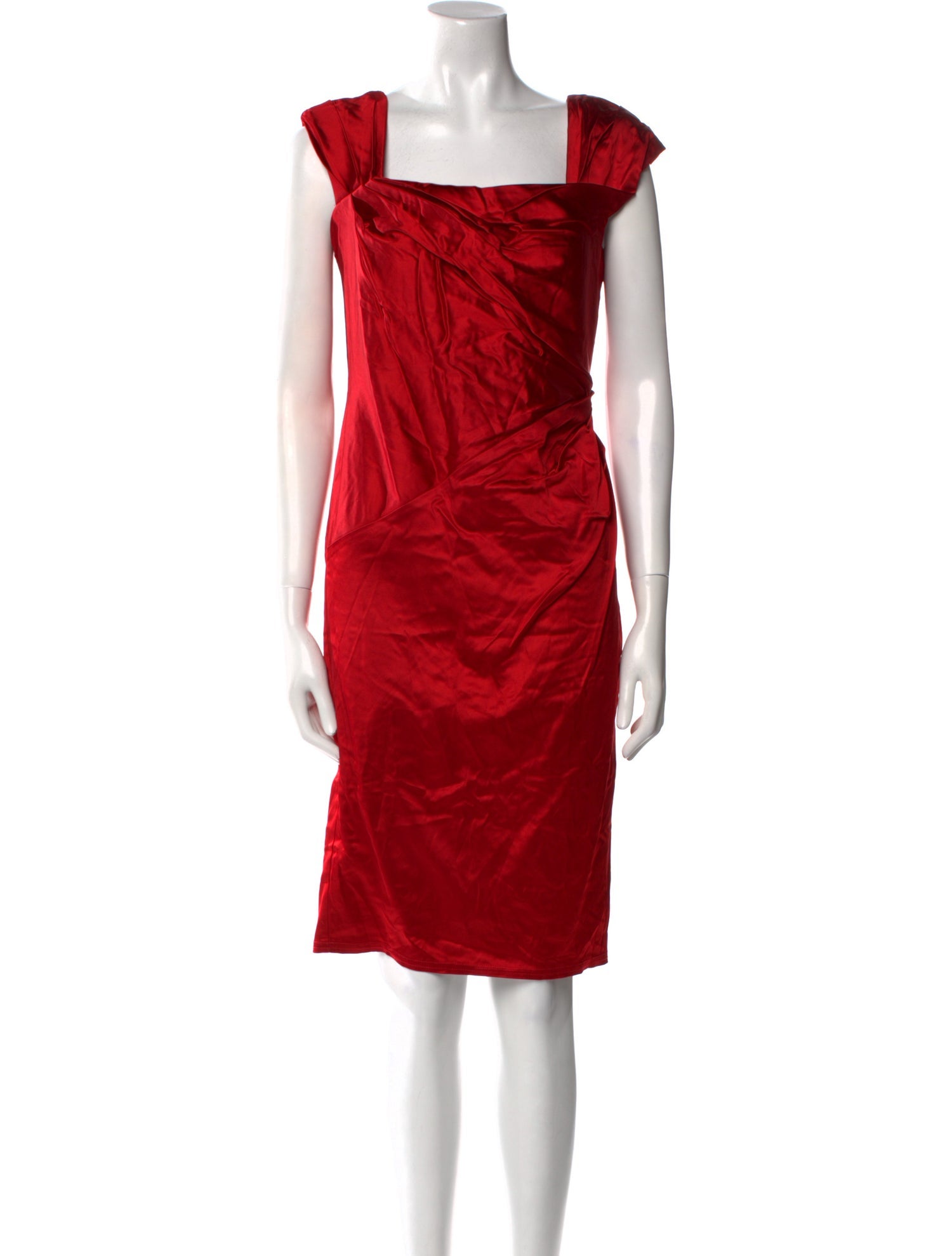 Tadashi Shoji Square Neckline Knee-Length Dress