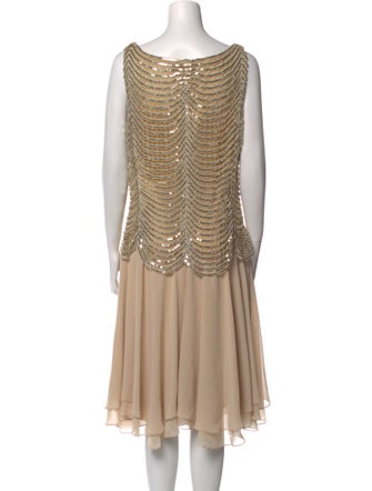 Tadashi Shoji Scoop Neck Midi Length Dress