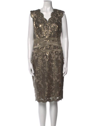 Tadashi Shoji Patterned Knee-Length Dress