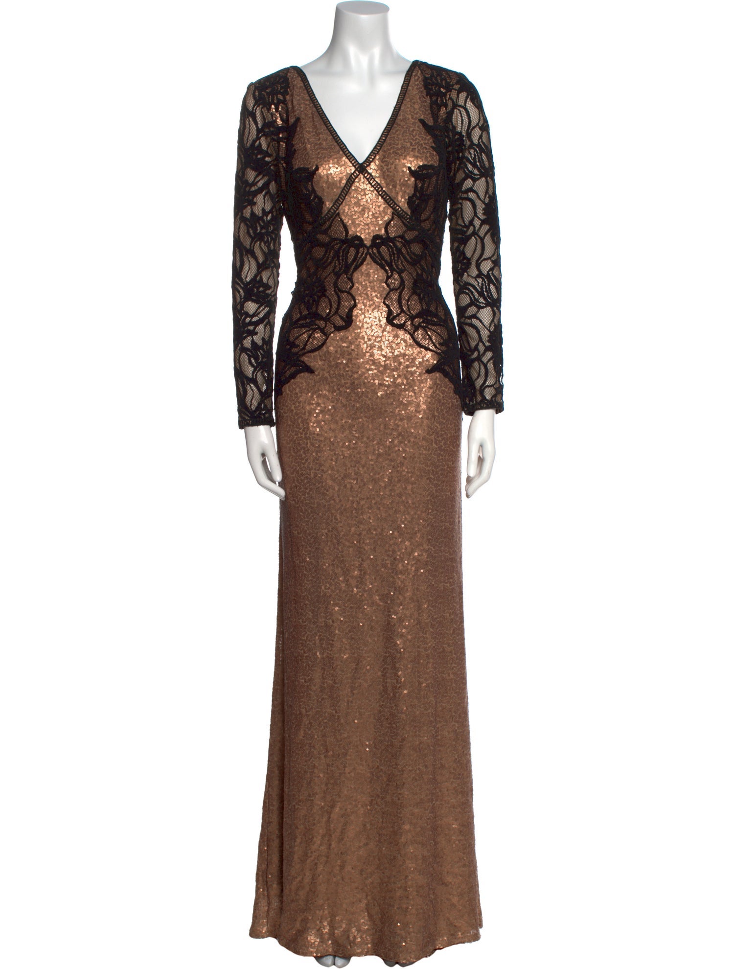 Tadashi Shoji Lace Pattern Long Dress w/ Tags