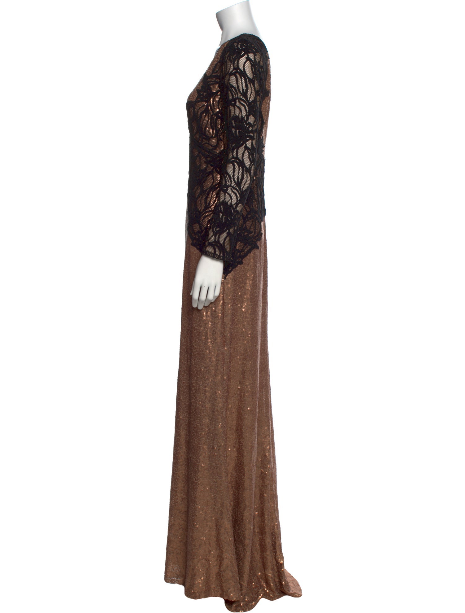 Tadashi Shoji Lace Pattern Long Dress w/ Tags
