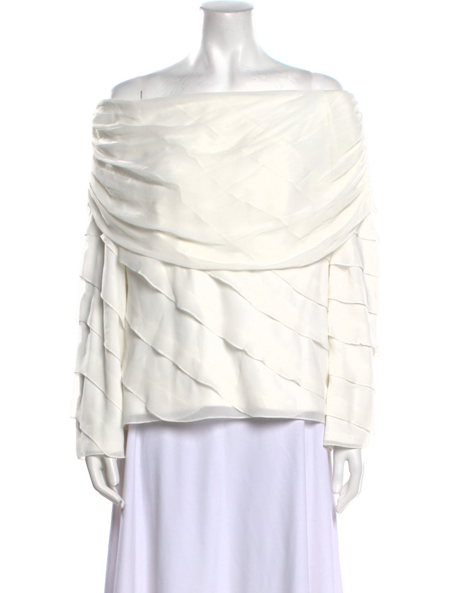 Tadashi Shoji Off-The-Shoulder Long Sleeve Blouse