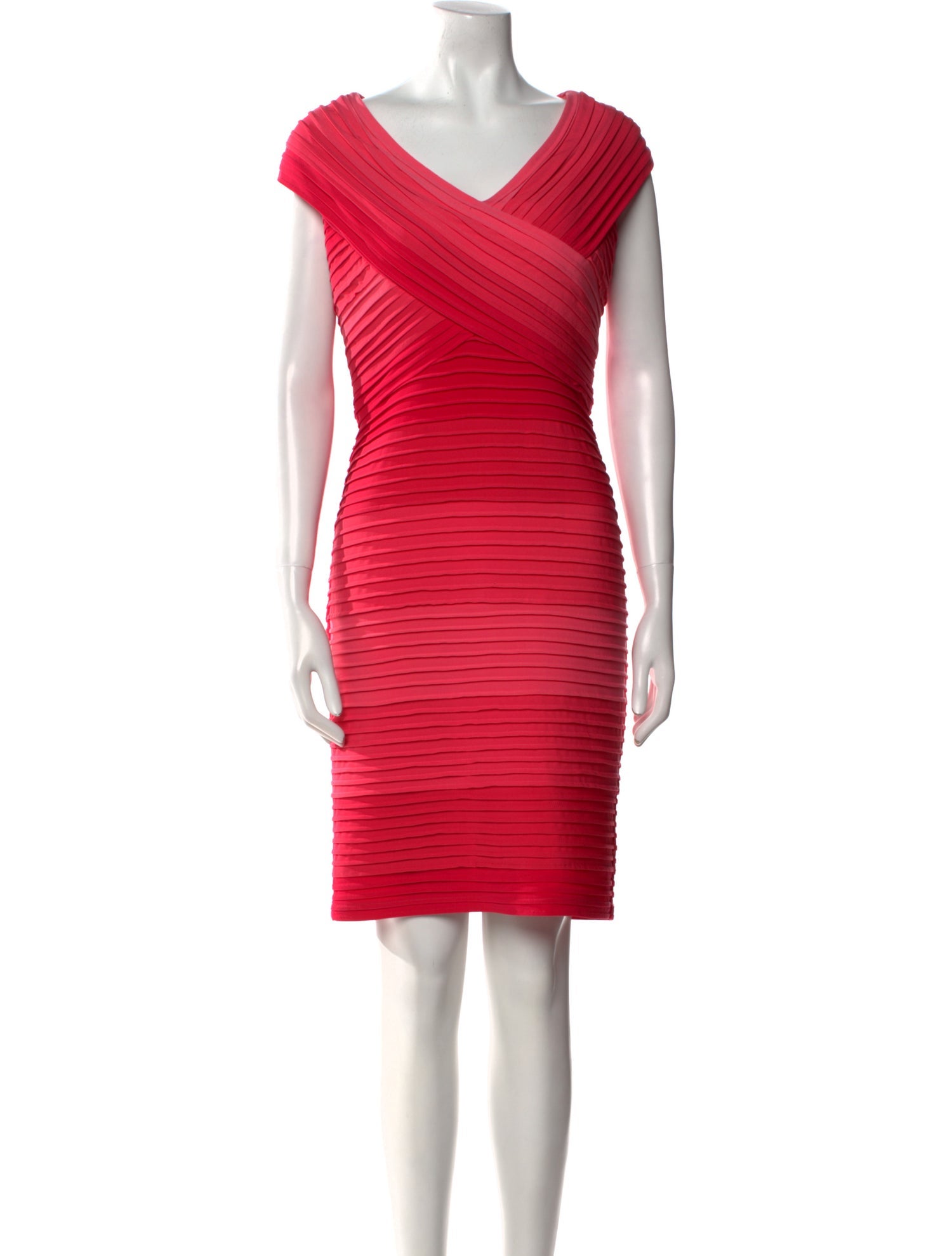 Tadashi Shoji V-Neck Knee-Length Dress