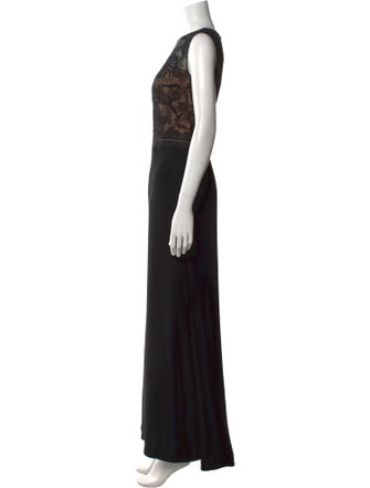 Tadashi Shoji Crew Neck Long Dress