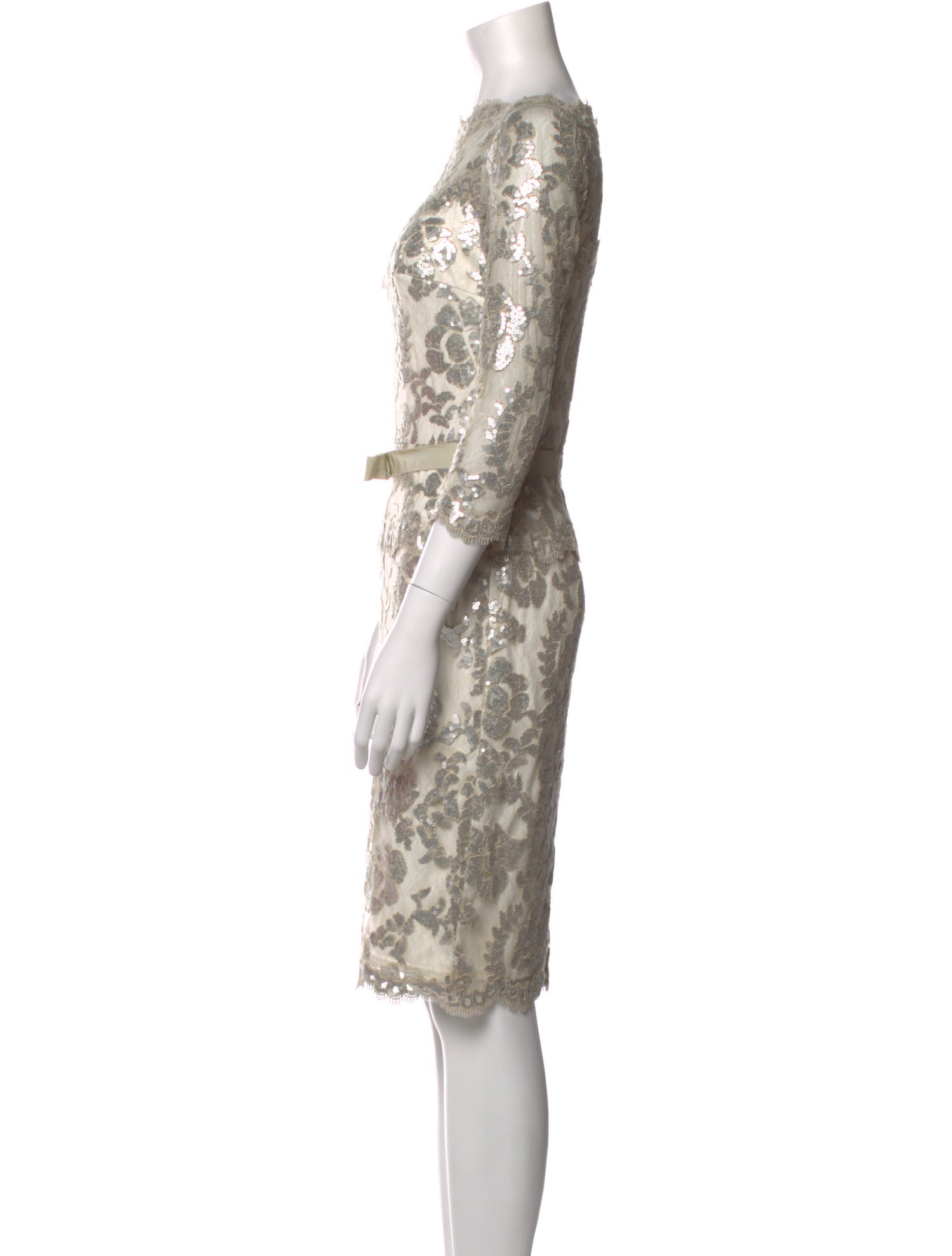 Tadashi Shoji Lace Pattern Knee-Length Dress