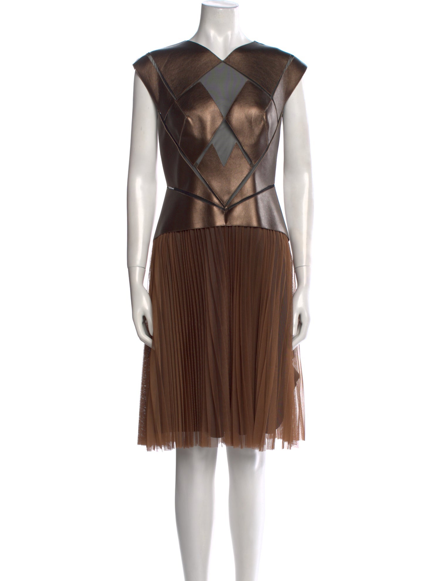 Tadashi Shoji Plaid Print Knee-Length Dress