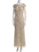 Tadashi Shoji Bateau Neckline Long Dress