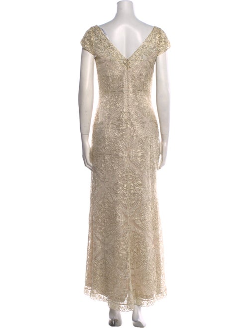 Tadashi Shoji Bateau Neckline Long Dress