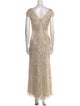 Tadashi Shoji Bateau Neckline Long Dress
