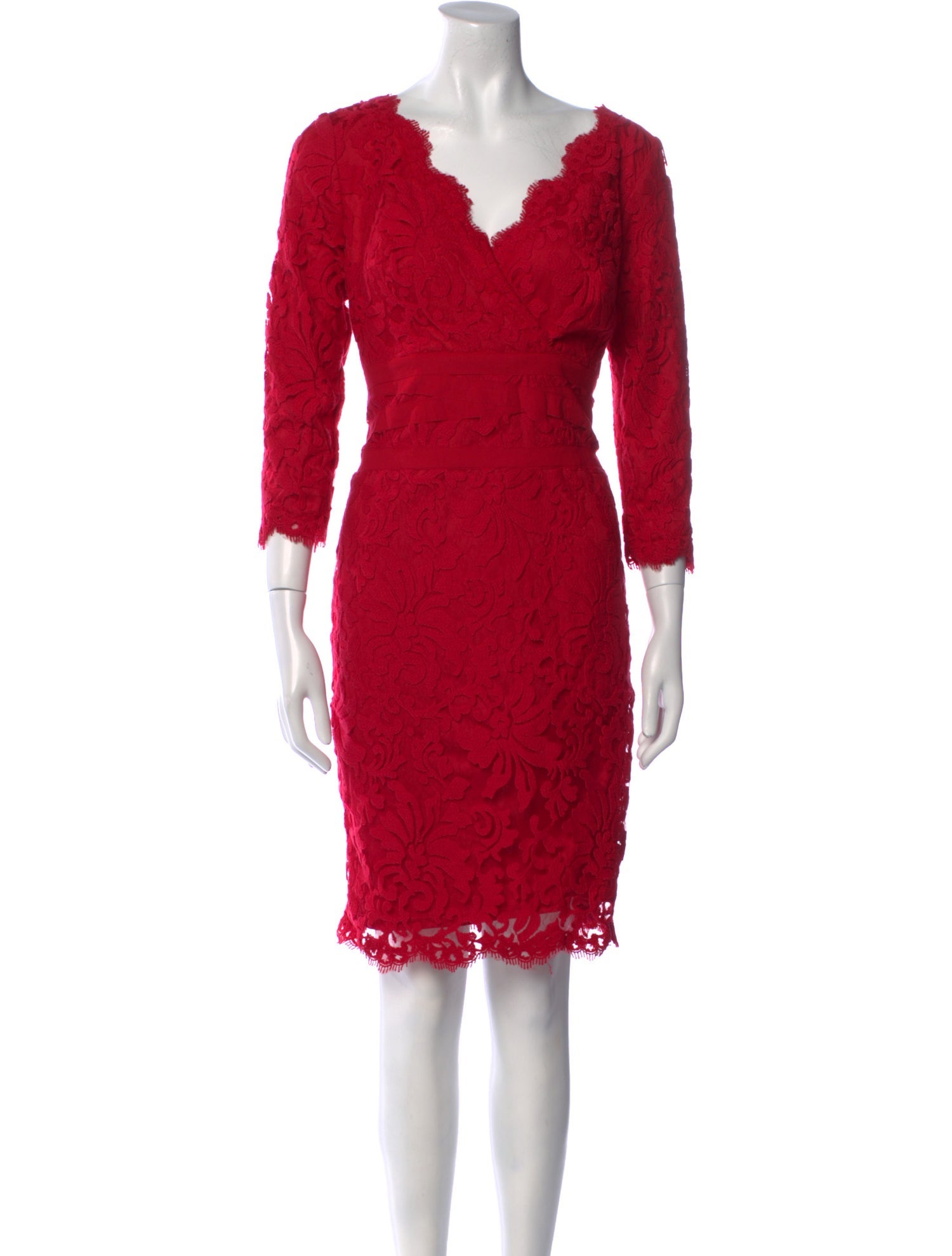 Tadashi Shoji Lace Pattern Knee-Length Dress