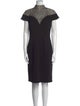 Tadashi Shoji Mock Neck Knee-Length Dress