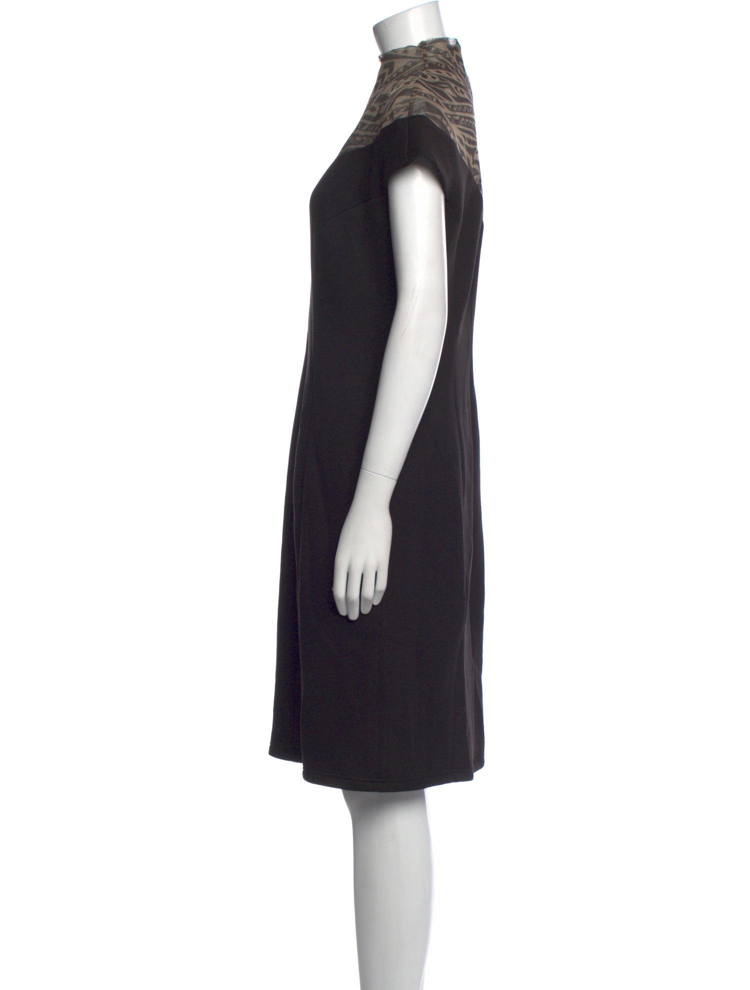 Tadashi Shoji Mock Neck Knee-Length Dress