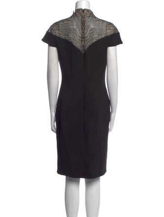 Tadashi Shoji Mock Neck Knee-Length Dress