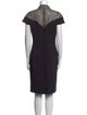 Tadashi Shoji Mock Neck Knee-Length Dress