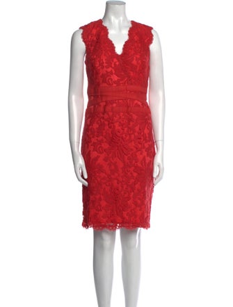 Tadashi Shoji Lace Pattern Mini Dress