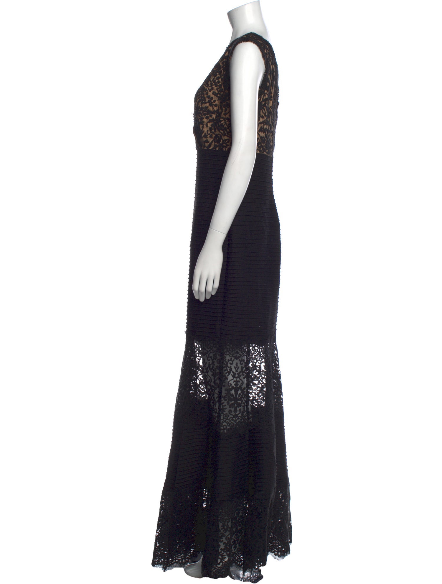 Tadashi Shoji Lace Pattern Long Dress