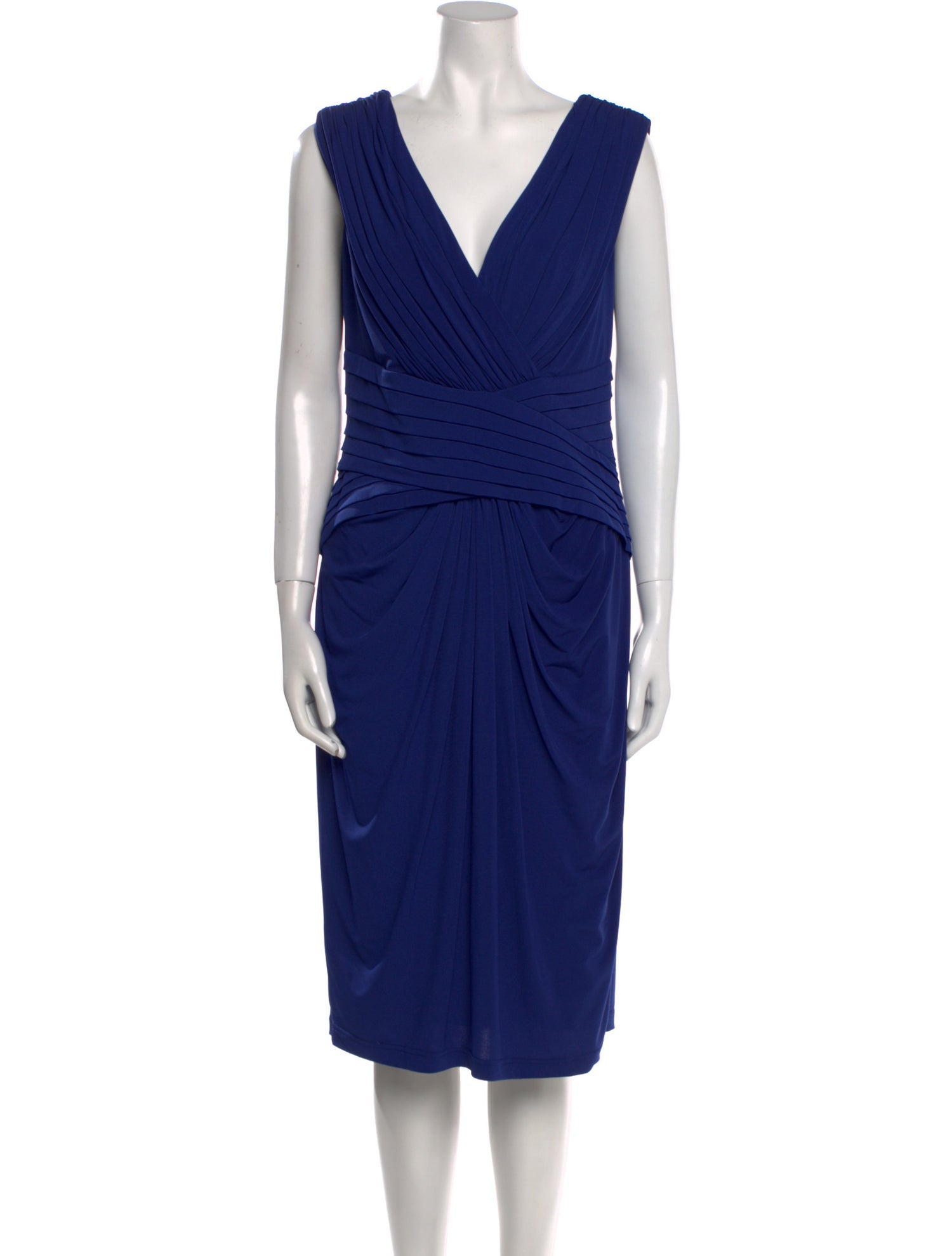 Tadashi Shoji V-Neck Midi Length Dress
