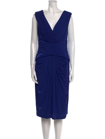 Tadashi Shoji V-Neck Midi Length Dress