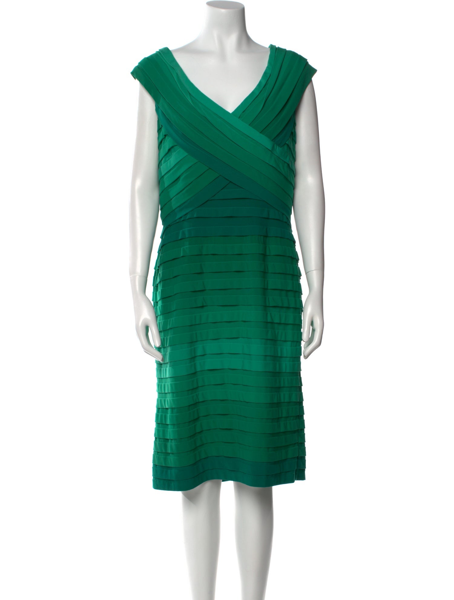 Tadashi Shoji V-Neck Knee-Length Dress