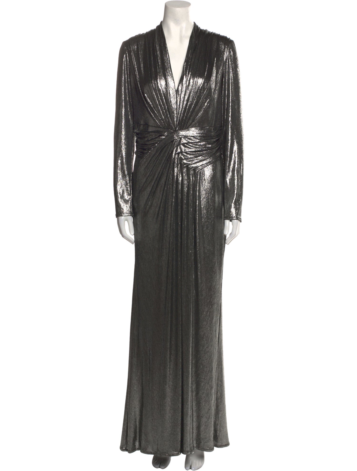 Tadashi Shoji V-Neck Long Dress