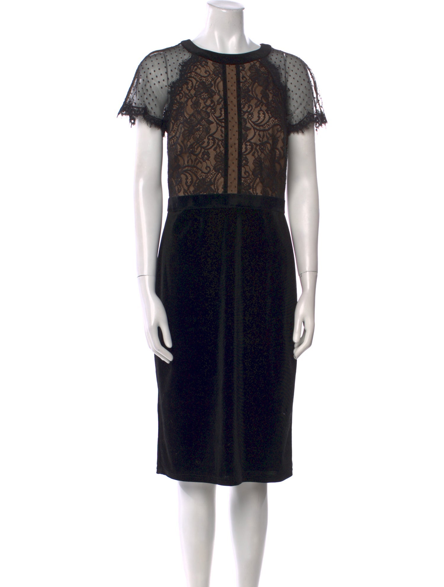 Tadashi Shoji Lace Pattern Knee-Length Dress