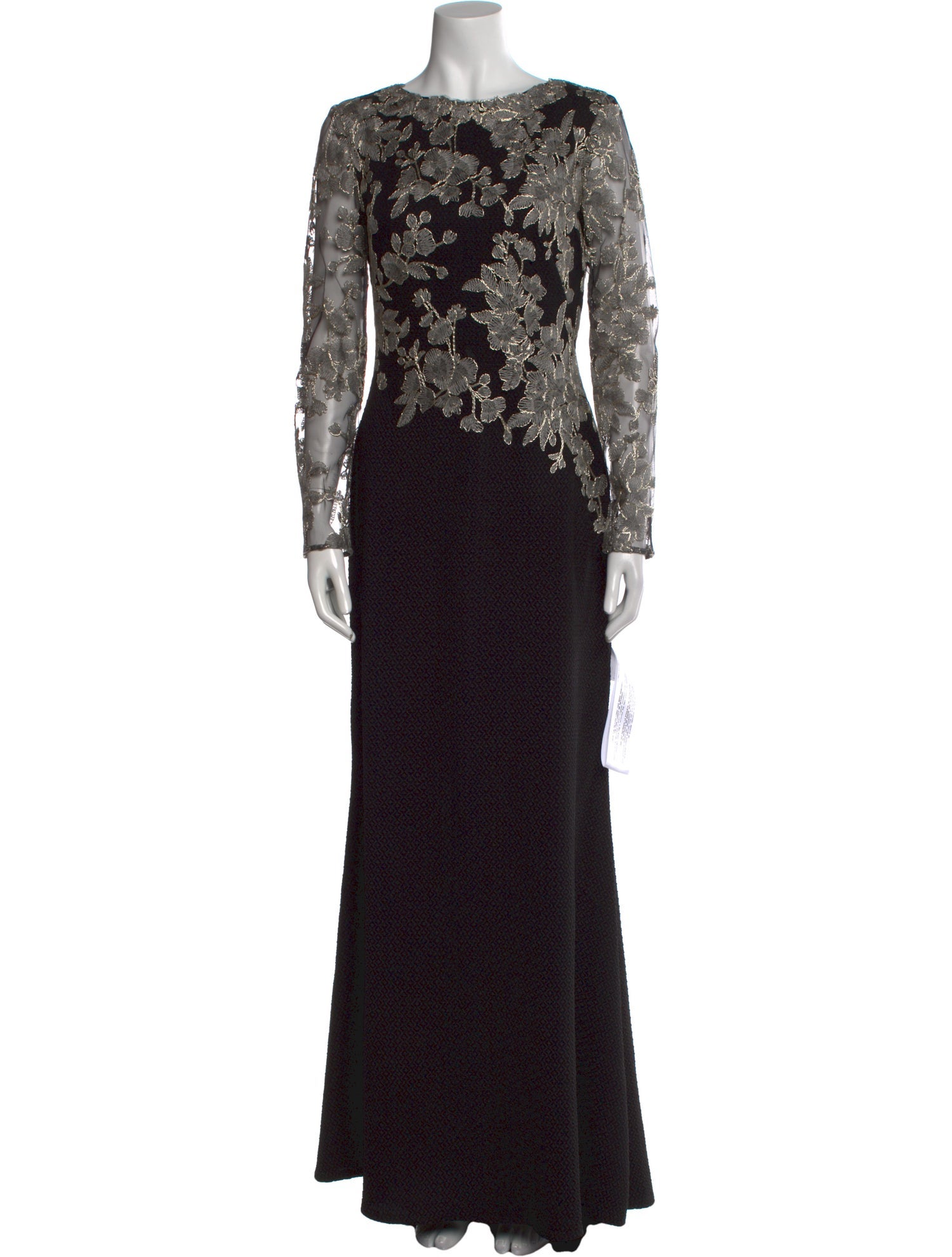 Tadashi Shoji Bateau Neckline Long Dress
