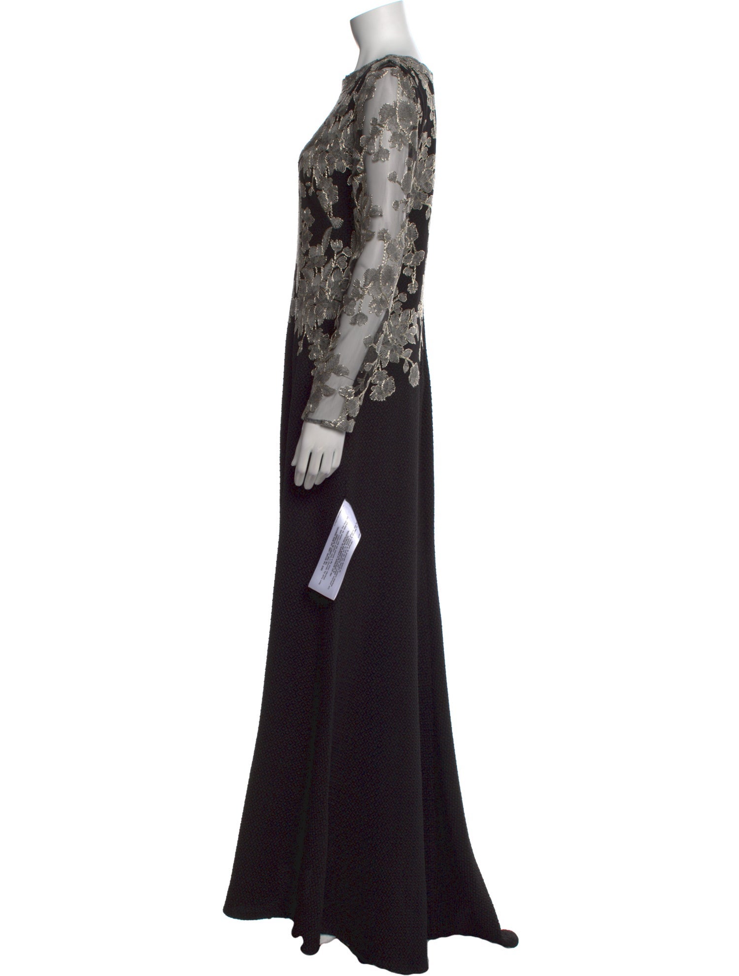 Tadashi Shoji Bateau Neckline Long Dress